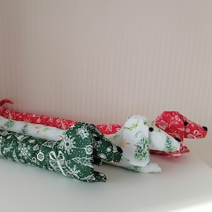 Door Draft Stopper Christmas, Dog Door Stopper, Breeze Blocker, Dachshund Gift