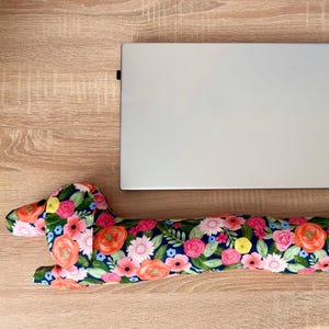 Wrist Rest Keyboard Flower, Mouse Pad Set, Funny Desk Accessories Spring, Flower Dachshund Wrist Rest, Graduation Gift