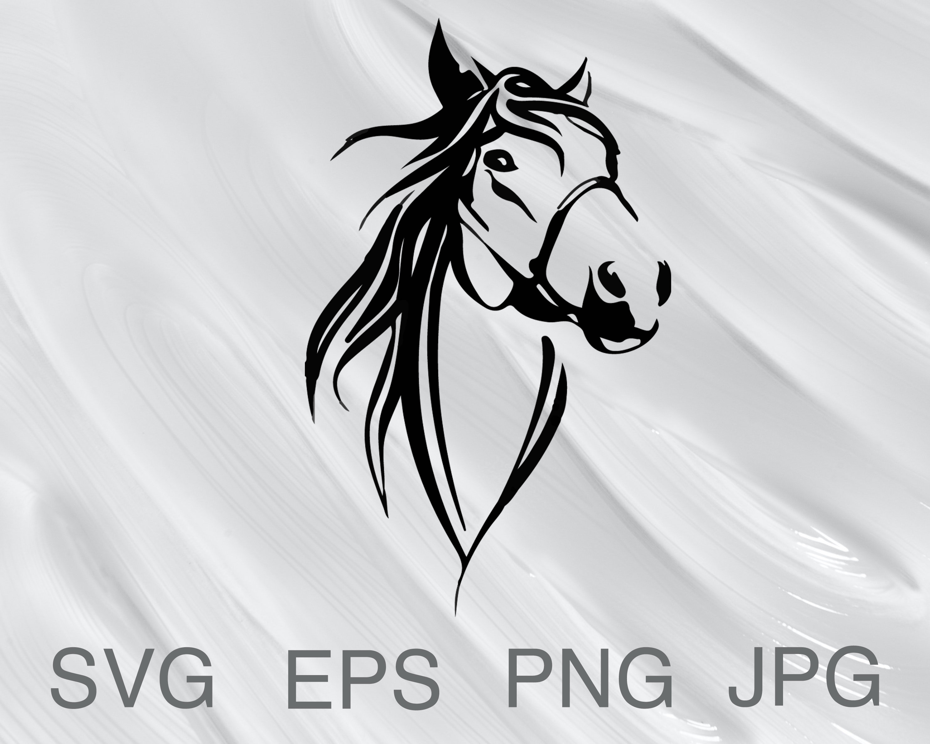 Silhouette svg horse icon file mustang cheval clip mane curly onlinewebfonts library clipart