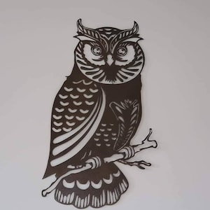 Indoor/outdoor handcrafted metal owl wall hanging, owl sign, owl lovers