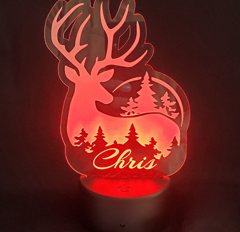 Custom Deer Led Nightlight - Etsy