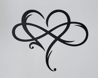 Metal heart infinity wall hanging, great Valentine's gift!