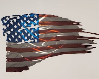 Metal American Flag