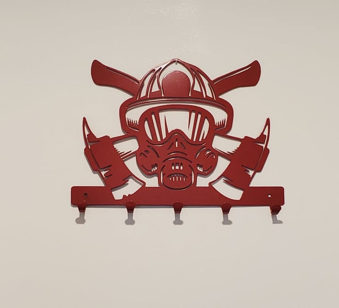 Firefighter Metal Keychain Holder - Etsy