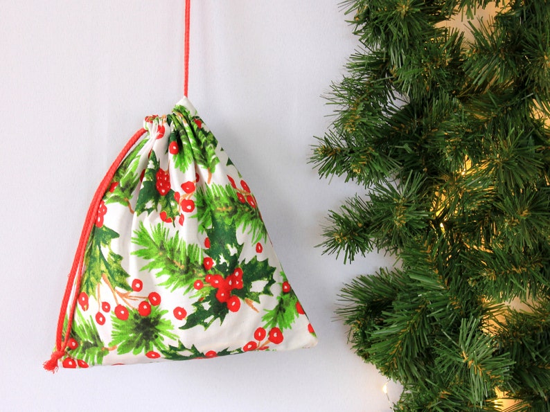DIY Christmas Gift Bags Simple Drawstring Bag PDF Instant - Etsy