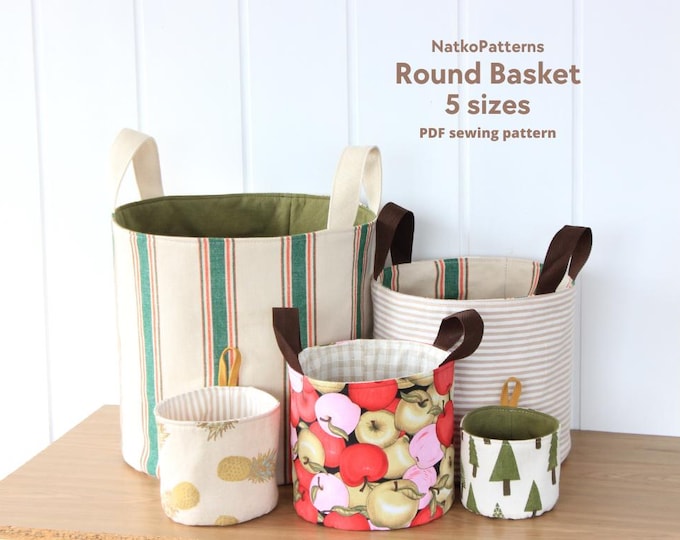 Nesting Fabric Baskets Sewing Pattern | Digital PDF by Melissa ...