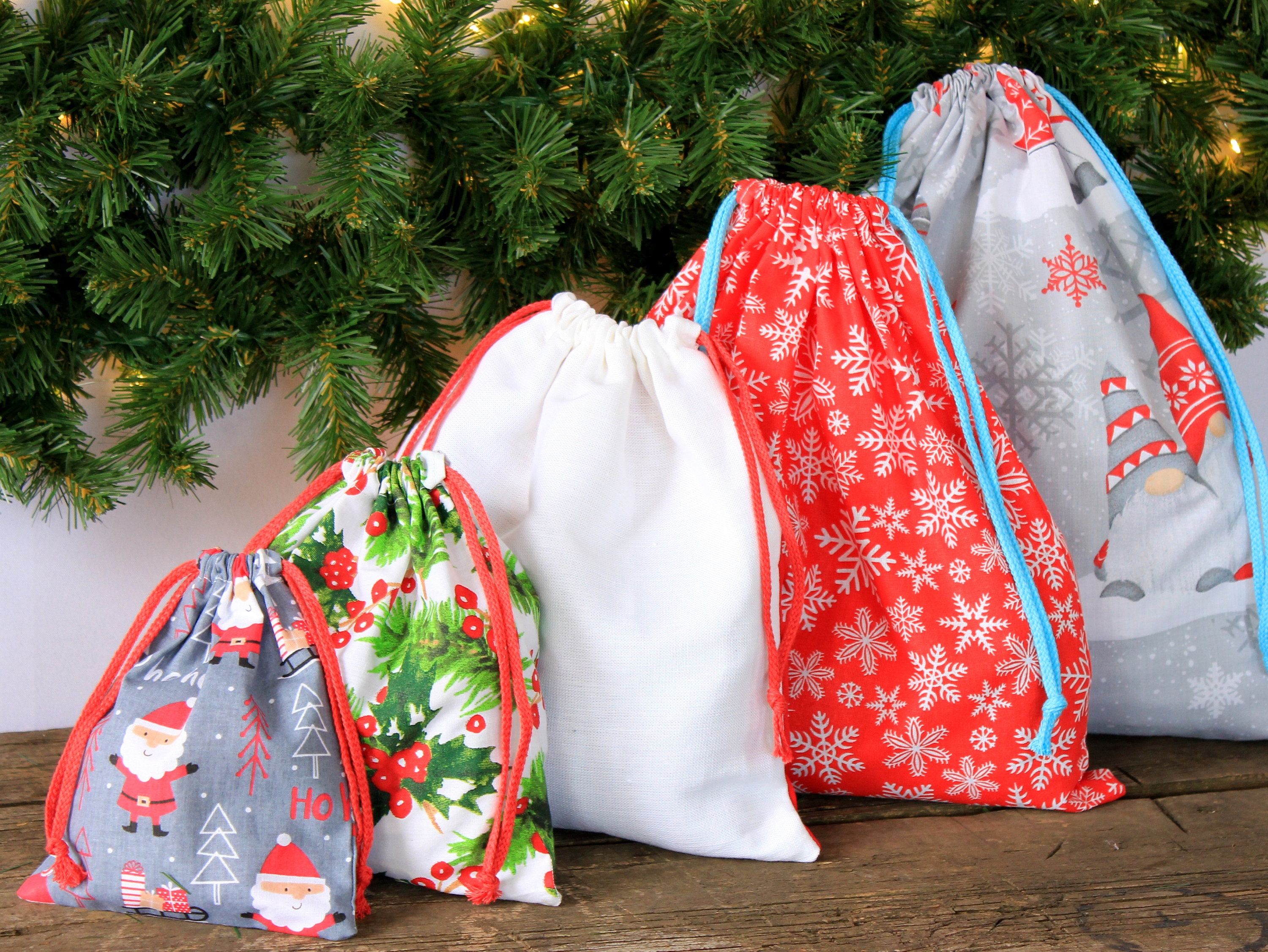 Reusable Fabric Gift Bags to Sew | So Sew Easy