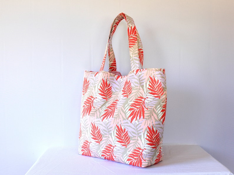Large Tote Bag Pattern Lined Market Bag Tutorial Eco Bag Etsy