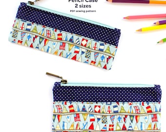 Pencil Case PDF Sewing Pattern, DIY Pencil Case, Easy sewing tutorial, Sewing PDF for beginners