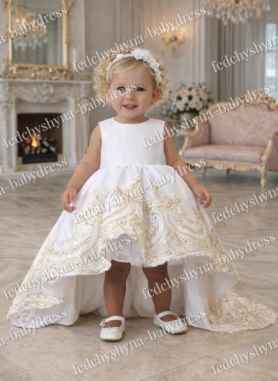 white and gold infant dress Amazon.com: Newborn Baby Girl Lace Dress Set, 4 Pieces Outfit for Special Occasions (US, Age, 0 Months, White, Gold Belt (with Gift Box)): Clothing, Shoes & Jewelry