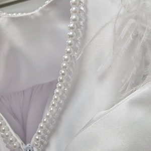 Robe de baptême de filles, robe de baptême de dentelle robe de bébé fille robe de baptême robe de baptême de bébé blanche robe de baptême tout-petit. image 8