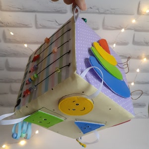 Jouet de voyage sensoriel d&#39;activité - Cube sensoriel - Jouets éducatifs - Bloc sensoriel en tissu pour bébé, jouets cubiques souples pour bébé