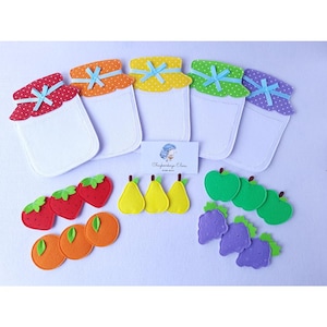 Färgmatchningsspel för småbarn, Filtleksaksfrukter Sorteringsaktivitet, Logikfiltspel Pedagogiska filtspel, Montessori Sensorik