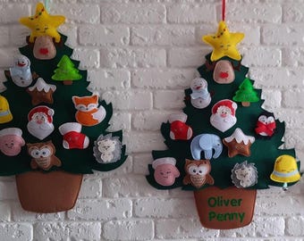 Sottopentola Natalizio In Feltro Di Lana – Motivo Albero Di Natale, 21 Cm, Resistente Al Calore, Fatto A Mano In Nepal