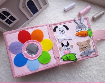 Quiet Book for toddler - custom toddler busy book - Personalized montessori soft felt book - first baby book - busy boards for toddlers