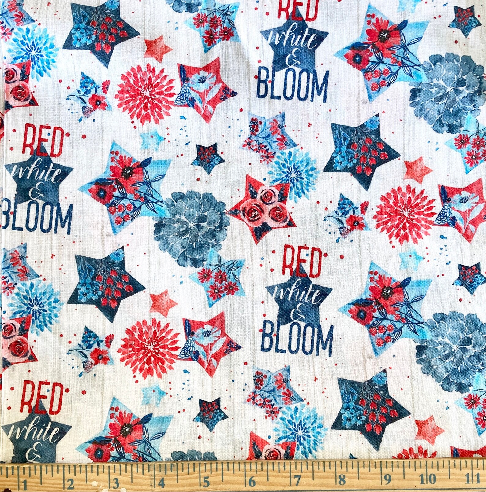 4th of July Fabric Patriotic Cotton Fabric Independence Day Etsy