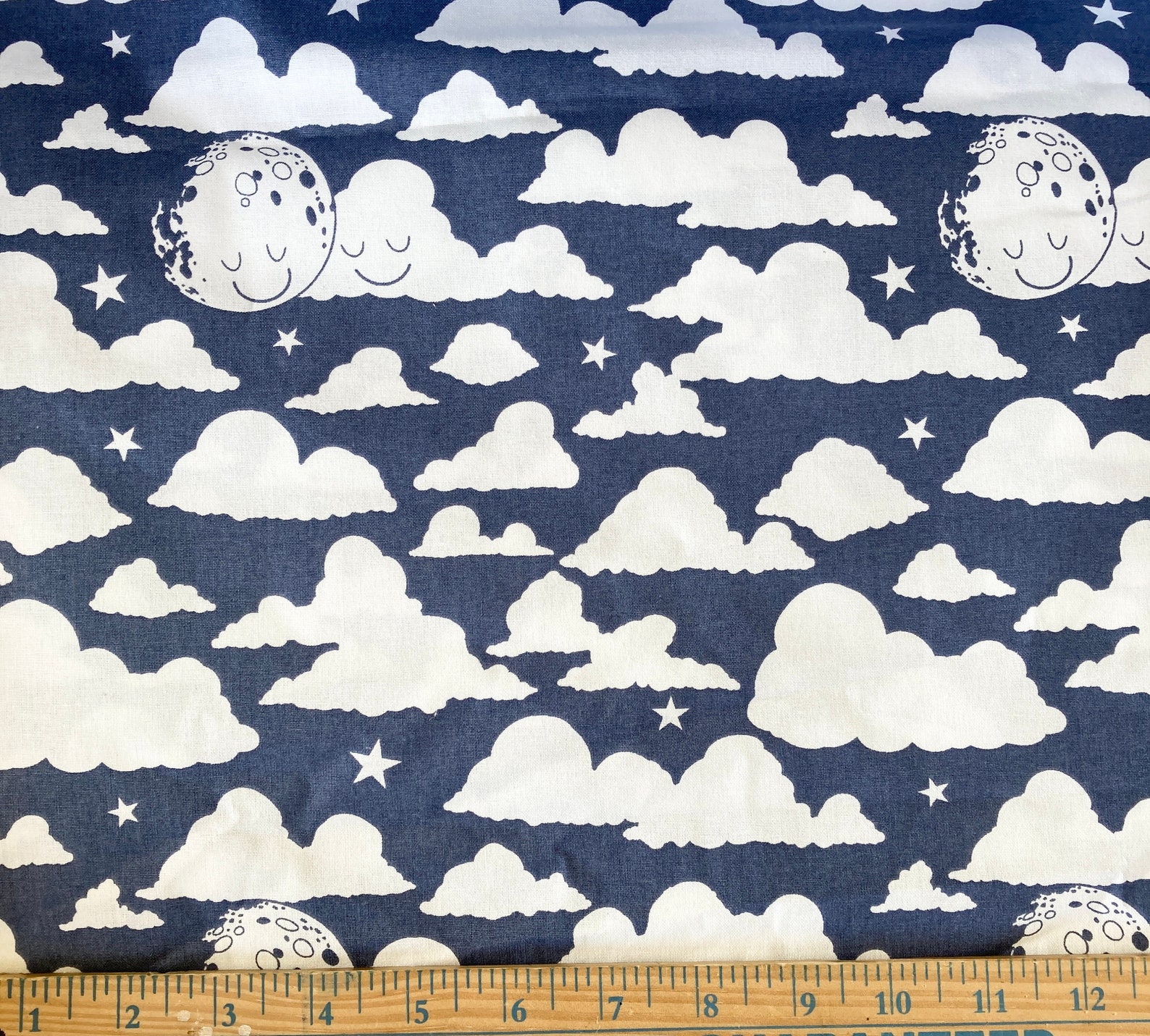 Moon Baby Fabric by the Yard Clouds Baby Fabric Moon Nursery Etsy