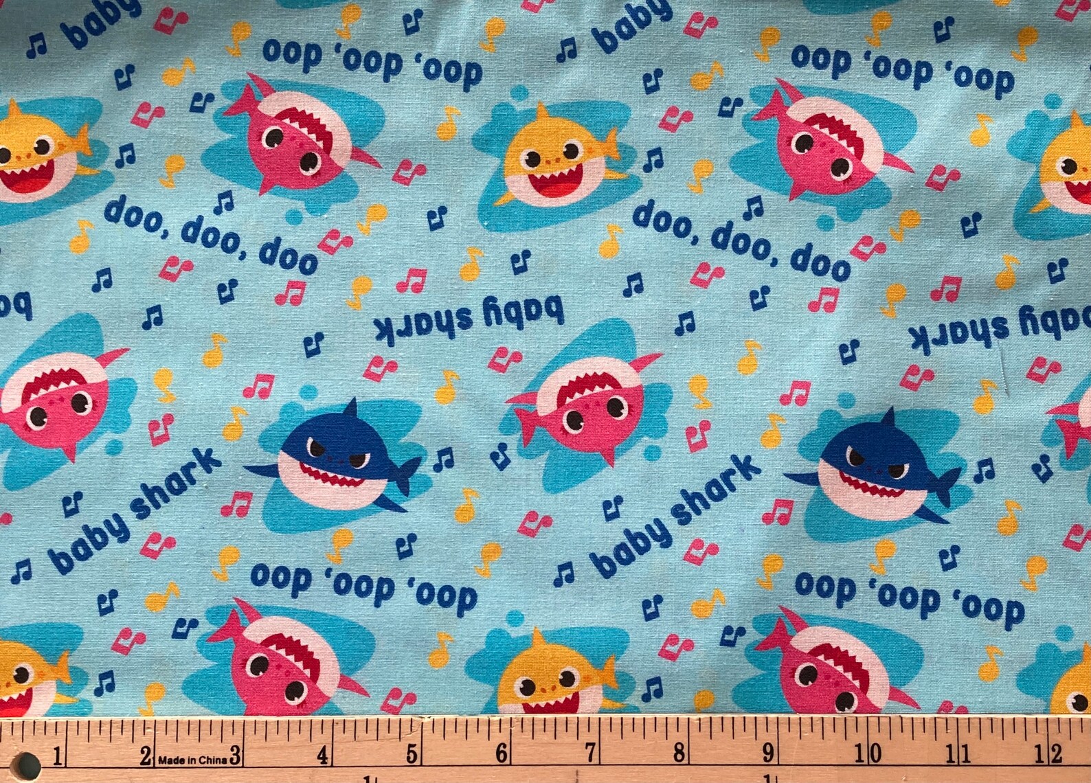 Baby Shark Fabric Shark Fabric Baby Shark Quilting Fabric Etsy