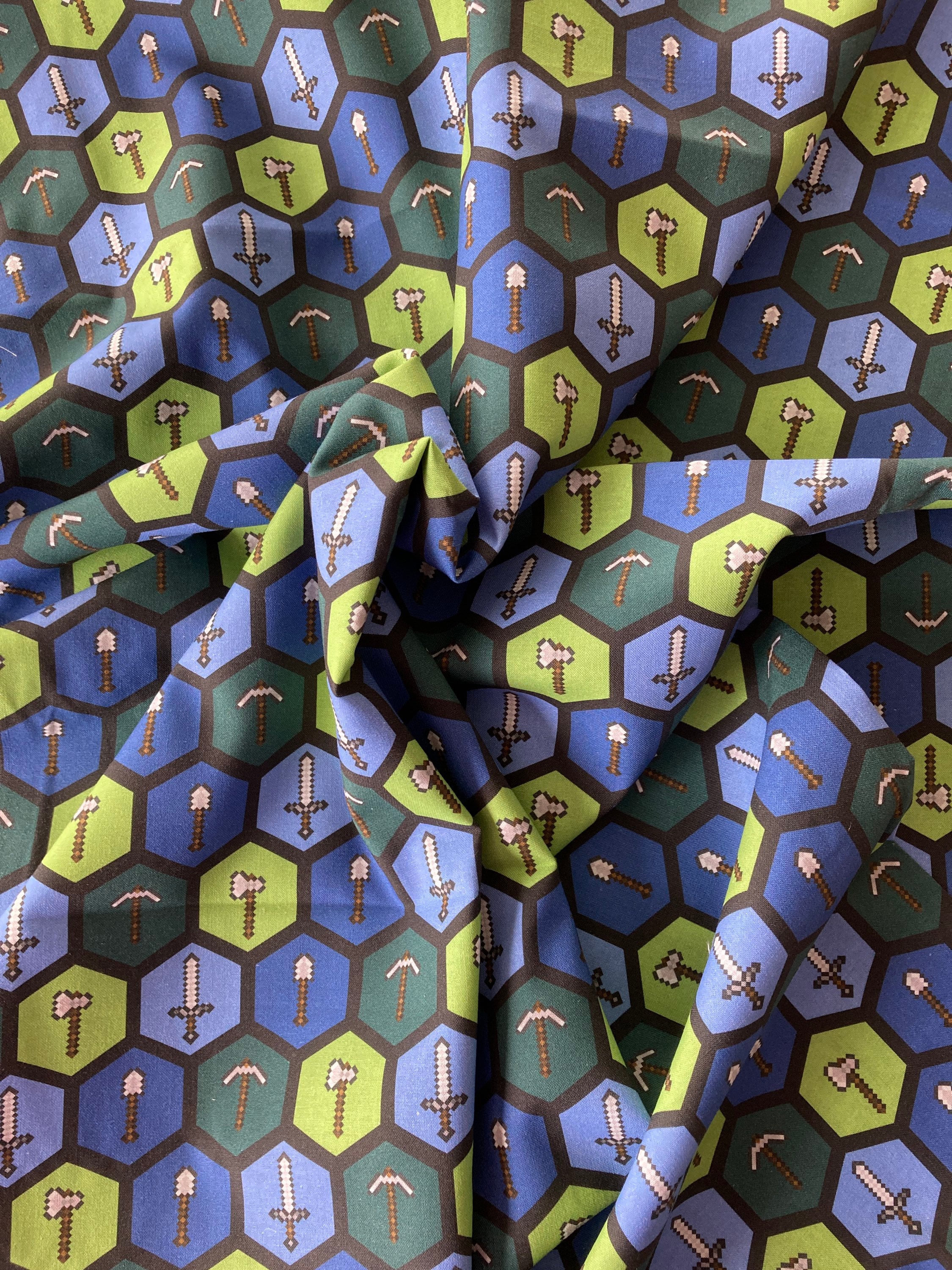 Minecraft Fabric Quilting Fabric Fabric by the Yard Minecraft Etsy