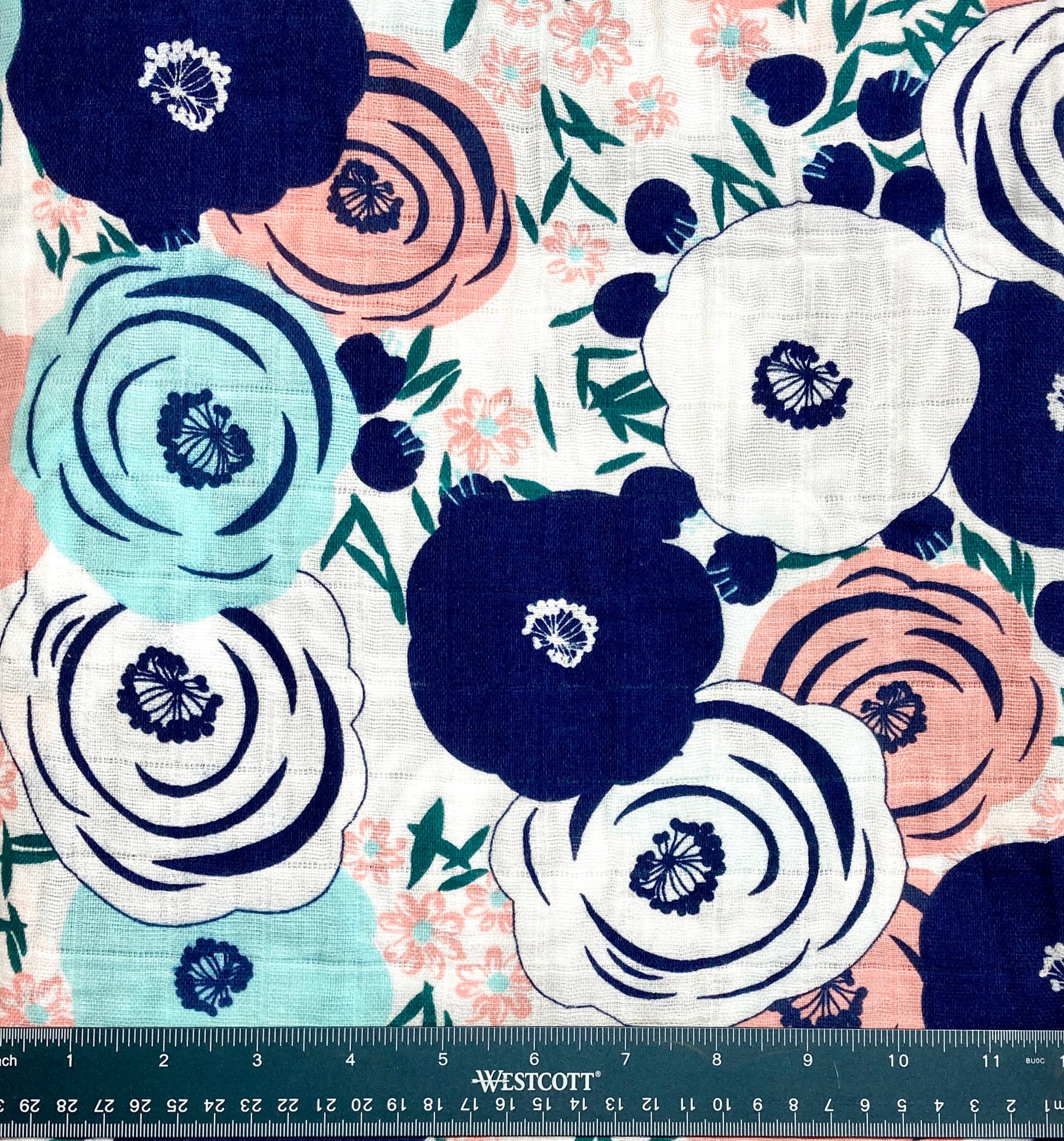 Floral Muslin Gauze Fabric Fabric by the Yard Cotton Gauze Etsy