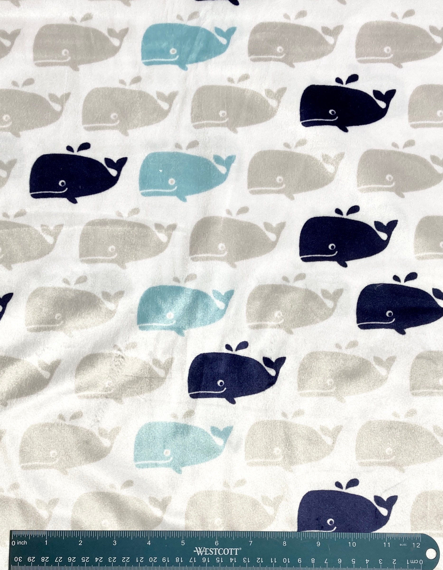 Whales Minky Fabric Whales Nursery Fabric 100 Polyester Etsy