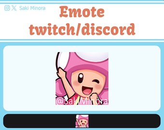 Toadette Hi Emote for Twitch and Discord