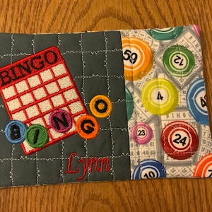 Bingo Mug Rug: Embroidered Game Board Coaster