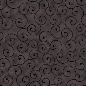 Puede incluir: Patr&oacute;n de fondo sin costuras con un fondo gris oscuro y dise&ntilde;os de volutas negras. El patr&oacute;n repetitivo es adecuado para tela o papel pintado.