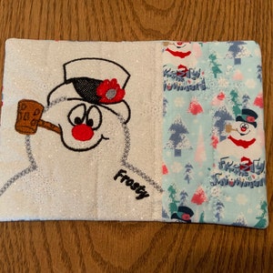 Frosty the Snowman Mug Rug