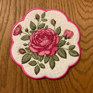Romantic Roses—REVERSIBLE Candle Mat or Mug Rug