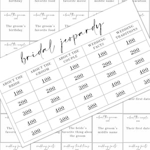 Bridal Shower Jeopardy Game Bridal Jeopardy Slideshow Presentation Game