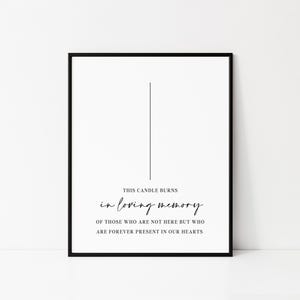 Znak ślubny „W kochającej pamięci” • Na zawsze w naszych sercach • Znak pamiątkowej świecy ślubnej • Nowoczesny minimalistyczny ślub • Szablon edytowalny • Canva