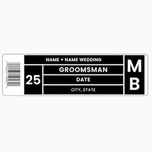 Groomsmen Proposal Shoe Box Labels • Bridesmaid, Groomsman Proposal Sticker Labels • Sneaker Box Labels • Editable Template • Canva image 2