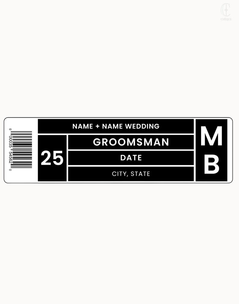 Groomsmen Proposal Shoe Box Labels • Bridesmaid, Groomsman Proposal Sticker Labels • Sneaker Box Labels • Editable Template • Canva image 2