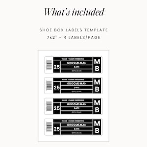 Groomsmen Proposal Shoe Box Labels • Bridesmaid, Groomsman Proposal Sticker Labels • Sneaker Box Labels • Editable Template • Canva image 3
