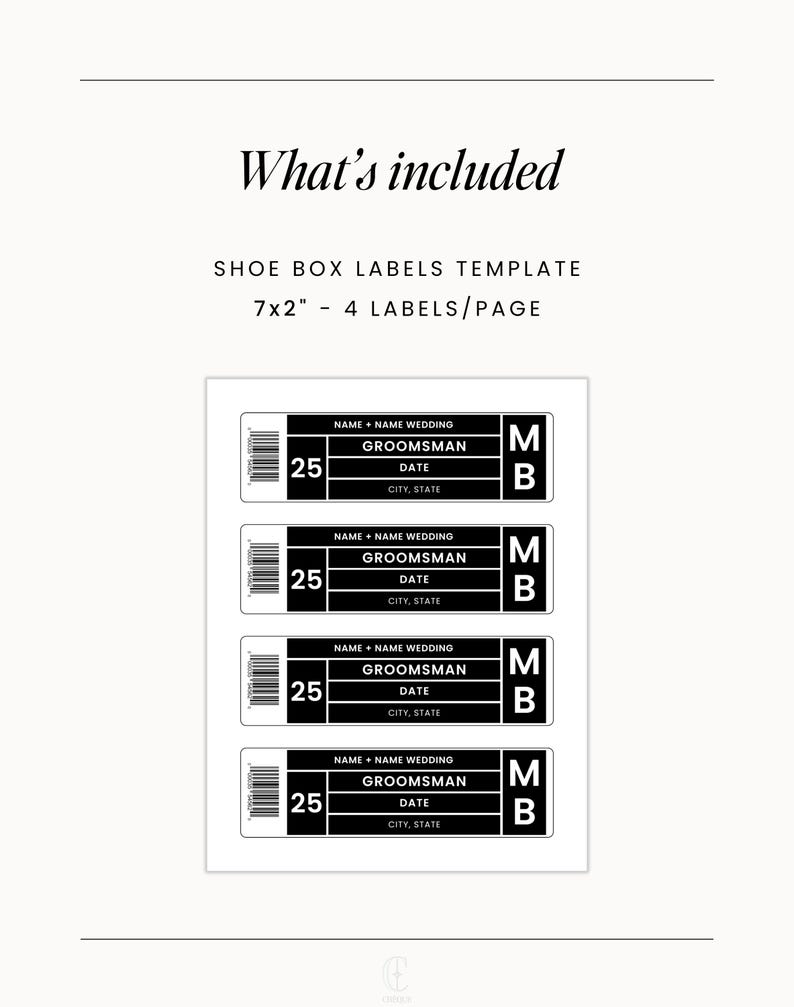 Groomsmen Proposal Shoe Box Labels • Bridesmaid, Groomsman Proposal Sticker Labels • Sneaker Box Labels • Editable Template • Canva image 3