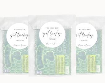 Lottery Ticket Favor Sticker • Wedding Lotto Ticket Favors • Scratch Off Stickers • Editable Template • Canva
