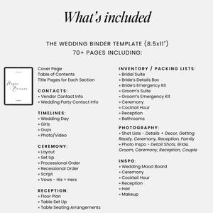 The Holy Grail Wedding Binder • 70+ pages, Wedding Itinerary, Timeline, Checklists, Inspo, Editable Wedding Day Planner • Canva image 8
