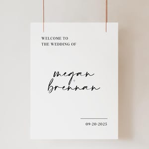 Wedding Welcome Sign • Modern, Minimalist Wedding Sign • 18x24” • 24x36” • Editable Template • Canva