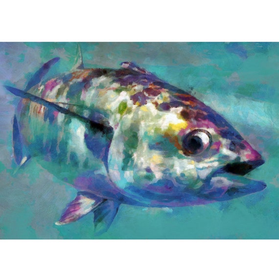 Tuna Fishing Modern Art Print, Saltwater Fishing Wall Art Print, Hand  Signed Fishing Décor Gift by Jack Tarpon, Choice of Sizes 11x14 12x16 
