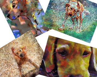Fox Red Labrador Dog Art Prints: Hand-Signed Yellow Lab Memorial