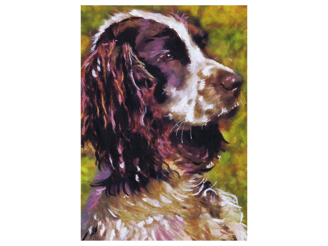 Springer Spaniel Print Springer Spaniel Art Print: Hand-signed Dog Memorial Wall Art - Etsy