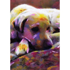 Yellow Labrador Painting Print Labrador Retriever Wall Art, Dog Memorial,  Yellow Dog Picture Gift Choice of Sizes Hand Signed