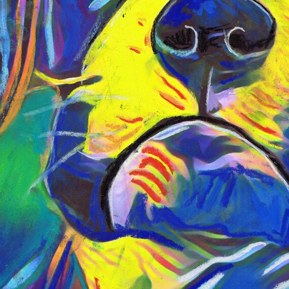 Boxer Puppy Art Print – Colourful Abstract Dog Portrait