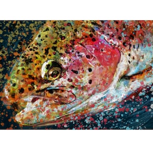 Rainbow Trout Art Print: Signed Fly Fishing Wall Decor