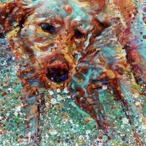 Fox Red Labrador Wall Art Print – Hand Signed Colourful Labrador Painting by Oscar Jetson image 7