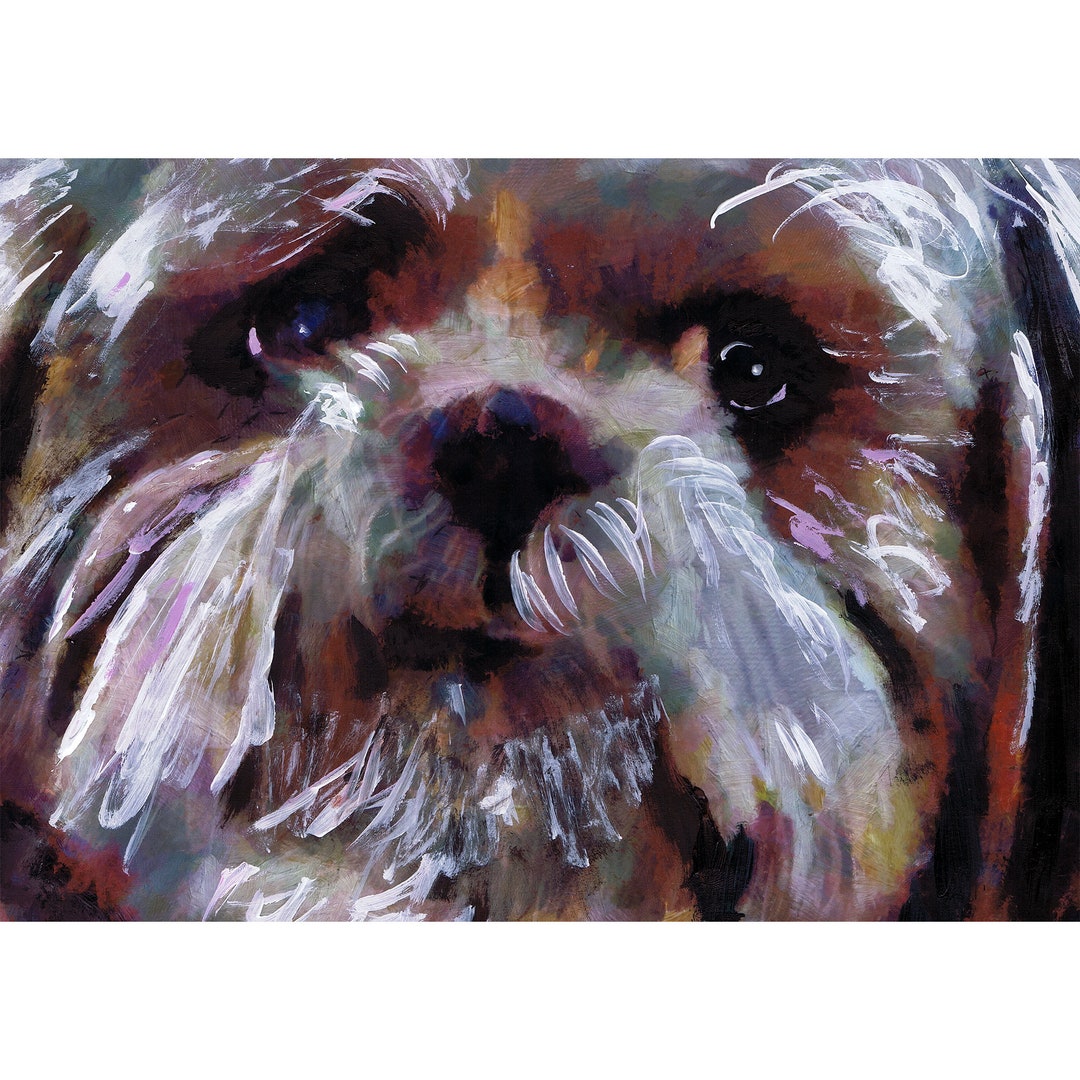 Shih Tzu Painting Wall Art Print Colourful Dog Picture Dog Shih Tzu Painting Wall Art Print Colourful Dog Picture Dog