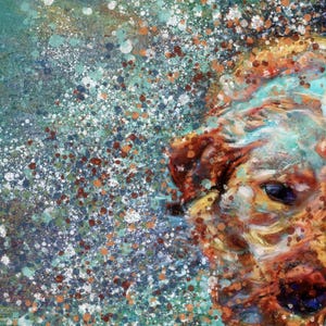 Fox Red Labrador Wall Art Print – Hand Signed Colourful Labrador Painting by Oscar Jetson image 5