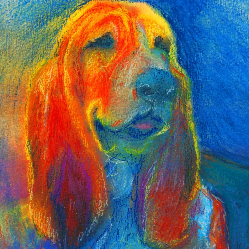 Basset Hound Painting Print Abstract Basset Hound Art - Etsy