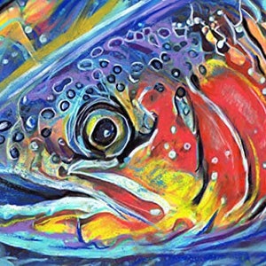 Colorful Trout Art Print: Signed Fishing Wall Decor by Jack Tarpon